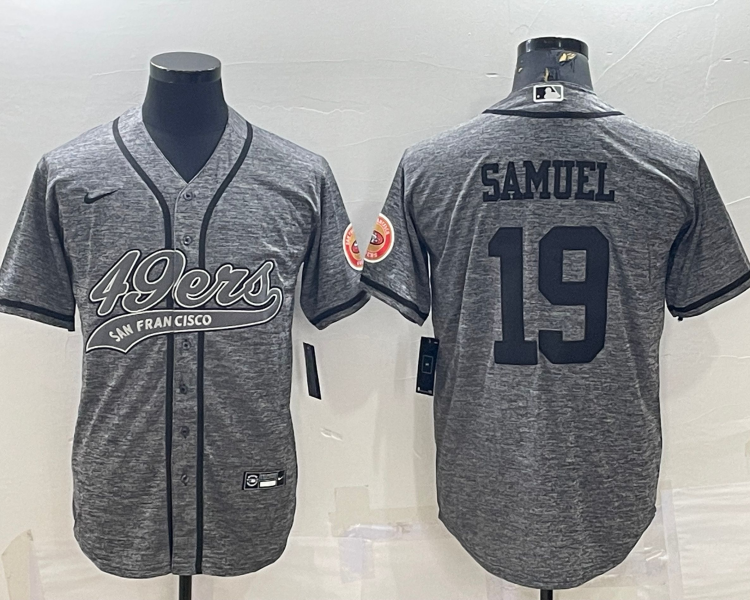 Men's San Francisco 49ers Deebo Samuel #19 Grey Jersey Joint Edition
