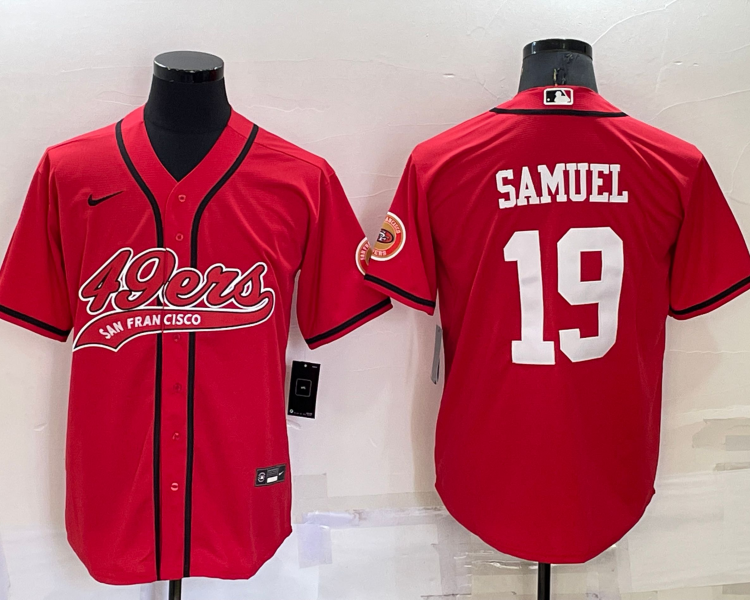 Men's San Francisco 49ers Deebo Samuel #19 Red Jersey Joint Edition