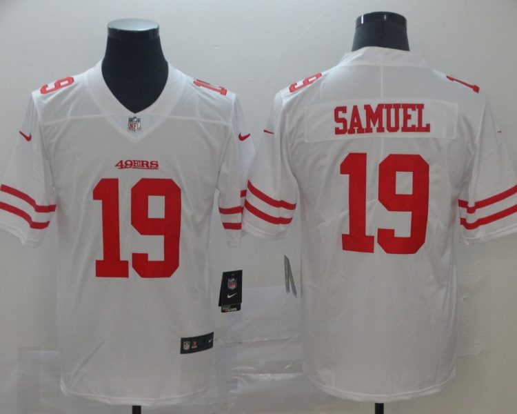Men's San Francisco 49ers Deebo Samuel #19 White Jersey