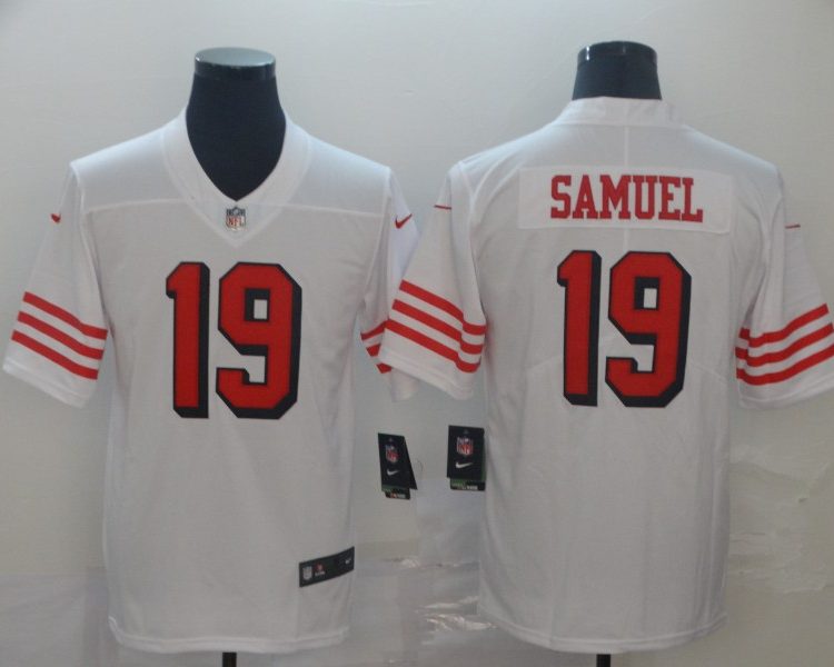 Men's San Francisco 49ers Deebo Samuel #19 White Jersey