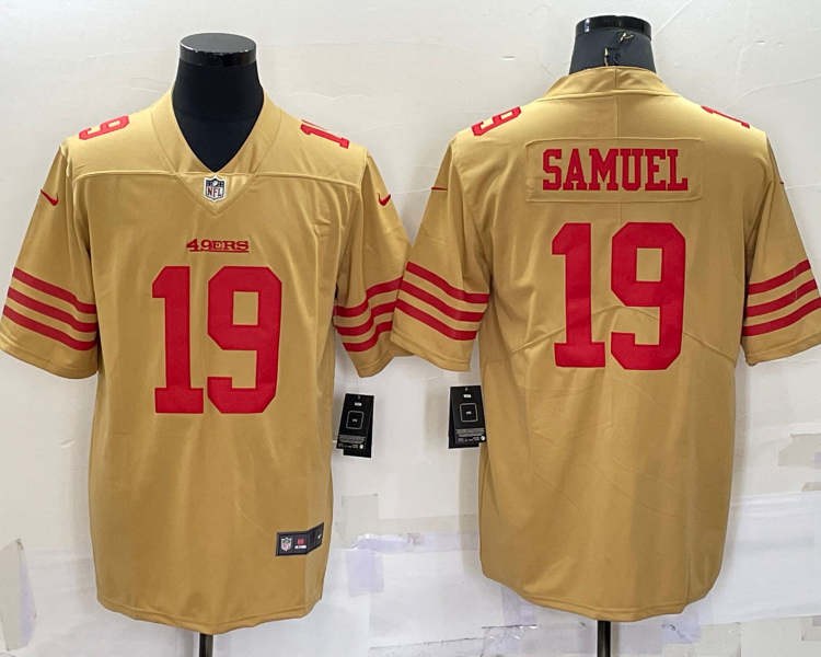 Men's San Francisco 49ers Deebo Samuel #19 Yellow Inverted Legend Jersey