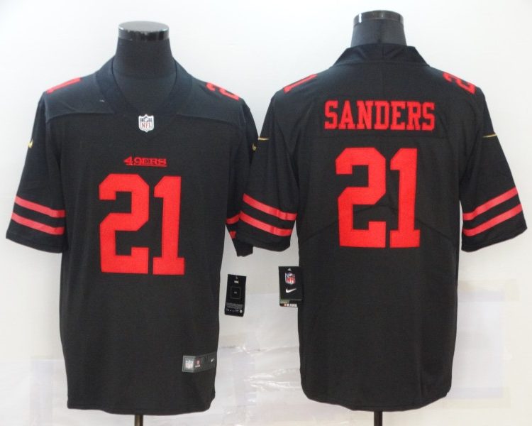 Men's San Francisco 49ers Deion Sanders #21 Black Jersey