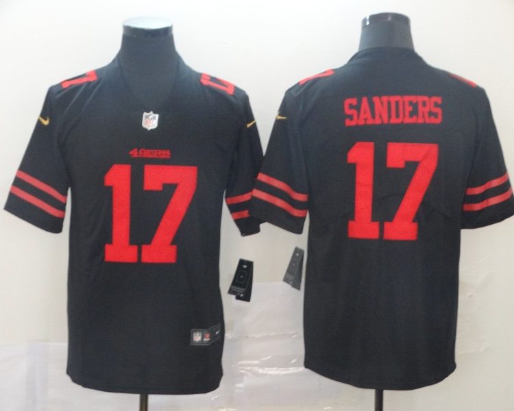 Men's San Francisco 49ers Emmanuel Sanders #17 Black Jersey