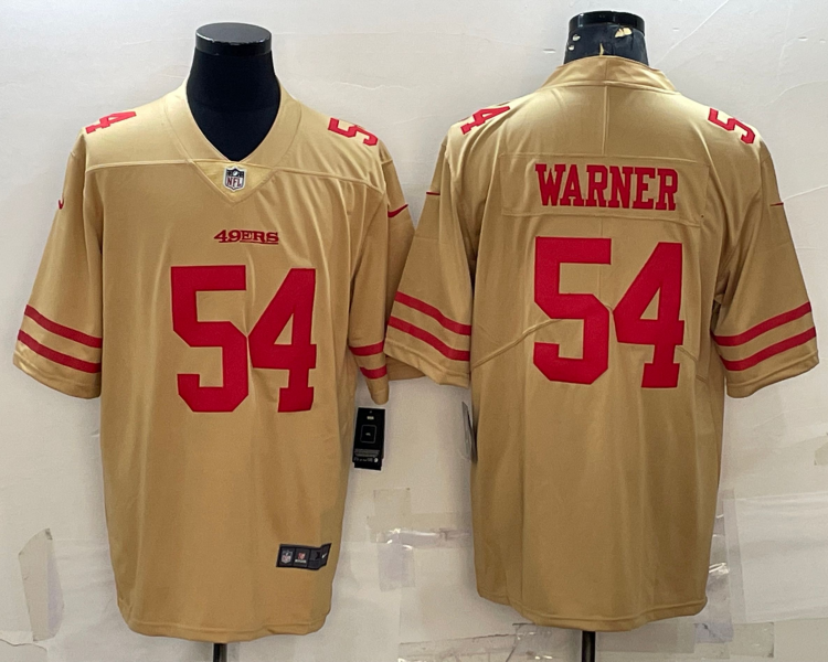 Men's San Francisco 49ers Fred Warner #54 Gold Inverted Legend Jersey