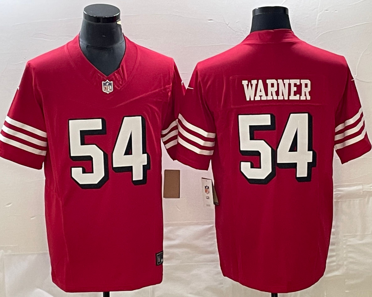 Men's San Francisco 49ers Fred Warner #54 Red Jersey