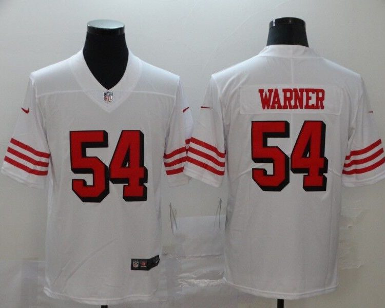 Men's San Francisco 49ers Fred Warner #54 White Jersey