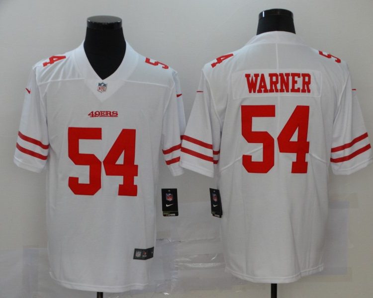 Men's San Francisco 49ers Fred Warner #54 White Jersey