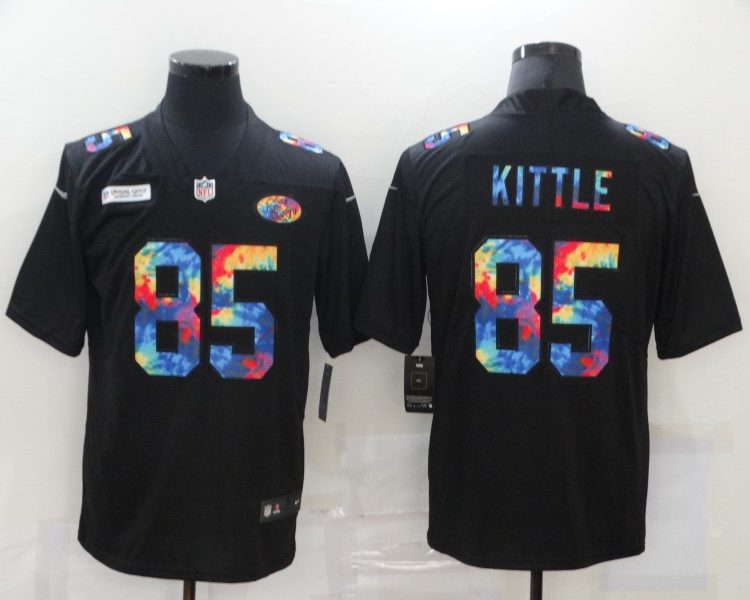 Men's San Francisco 49ers George Kittle #85 Black Authentic Jersey