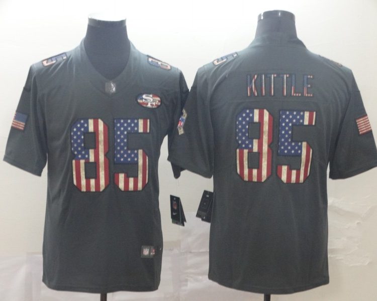 Men's San Francisco 49ers George Kittle #85 Black Stitched Jersey