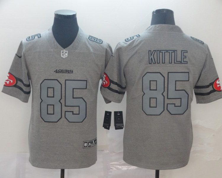 Men's San Francisco 49ers George Kittle #85 Gray Jersey