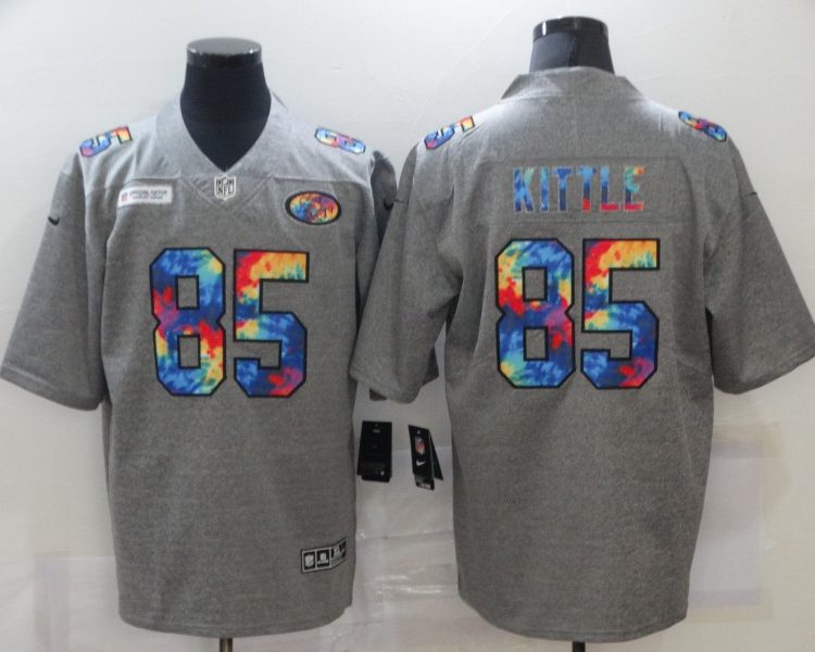 Men's San Francisco 49ers George Kittle #85 Gray Jersey