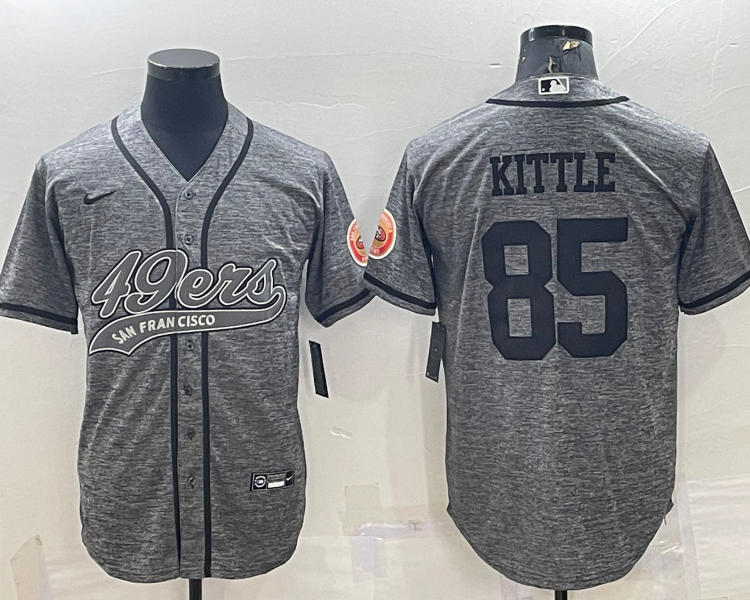 Men's San Francisco 49ers George Kittle #85 Grey Jersey Joint Edition