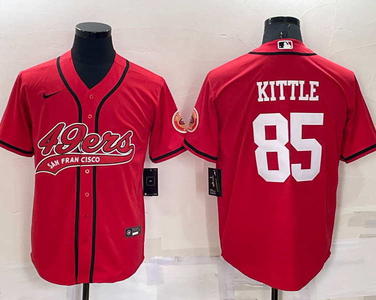Men's San Francisco 49ers George Kittle #85 Red Jersey Joint Edition