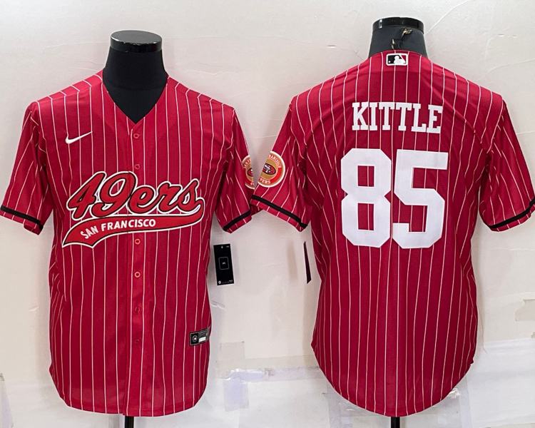 Men's San Francisco 49ers George Kittle #85 Red Jersey Joint Edition