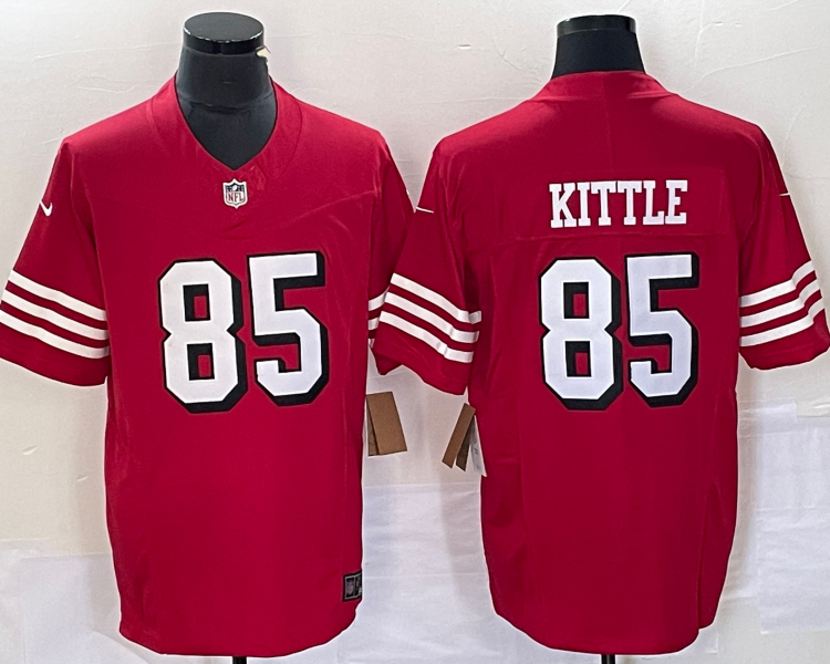 Men's San Francisco 49ers George Kittle #85 Red Vapor Limited Jersey