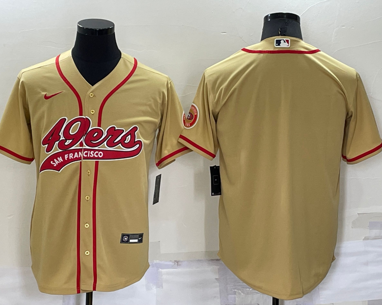 Men's San Francisco 49ers Gold Blank Jersey