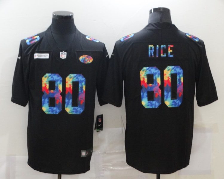 Men's San Francisco 49ers Jerry Rice #80 Black Jersey