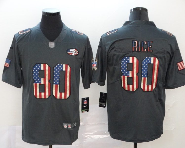 Men's San Francisco 49ers Jerry Rice #80 Black Stitched Jersey