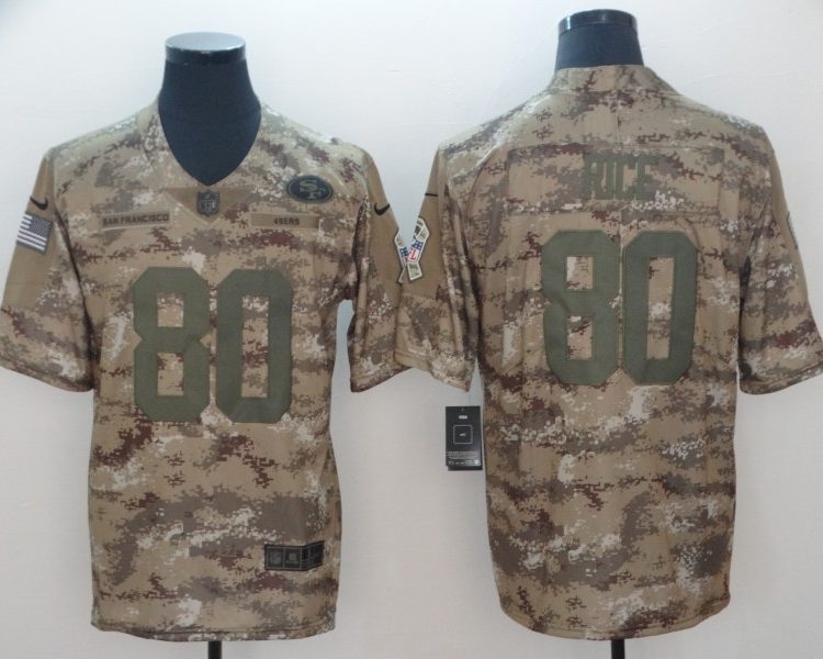 Men's San Francisco 49ers Jerry Rice #80 Camouflage Jersey