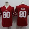 Men's San Francisco 49ers Jerry Rice #80 Red Jersey