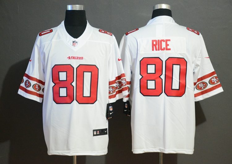 Men's San Francisco 49ers Jerry Rice #80 White Jersey