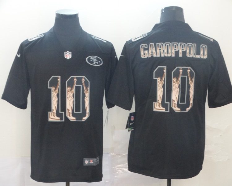 Men's San Francisco 49ers Jimmy Garoppolo #10 Black Alternate Jersey