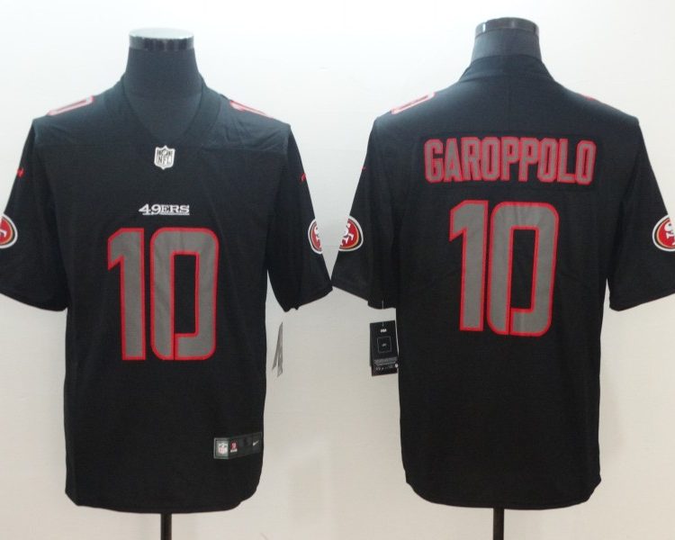 Men's San Francisco 49ers Jimmy Garoppolo #10 Black Jersey