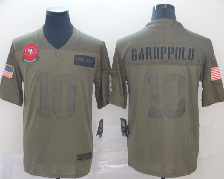 Men's San Francisco 49ers Jimmy Garoppolo #10 Brown Jersey