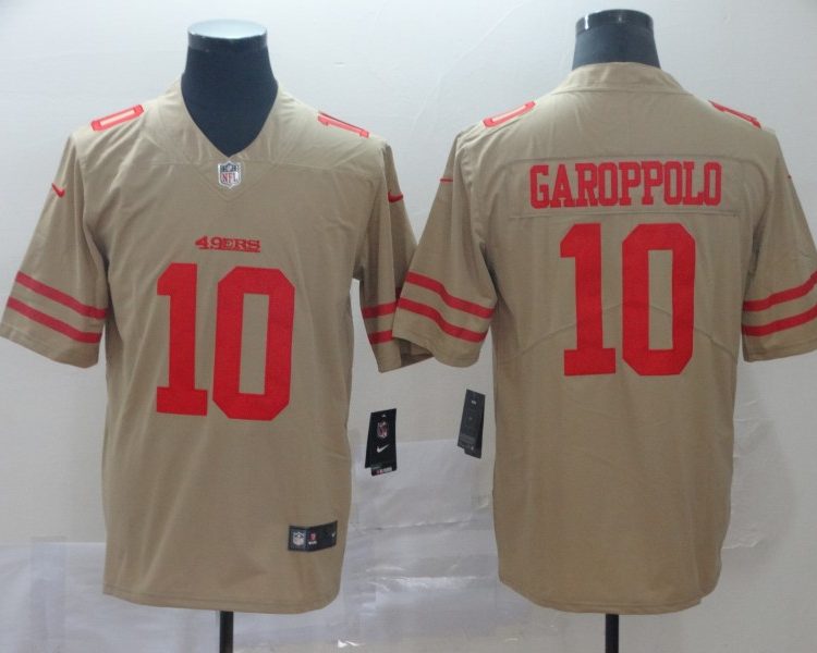 Men's San Francisco 49ers Jimmy Garoppolo #10 Gold Inverted Legend Jersey