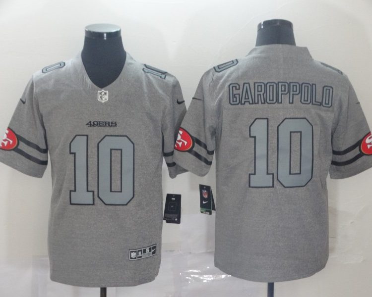Men's San Francisco 49ers Jimmy Garoppolo #10 Gray Jersey