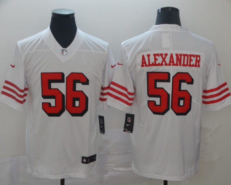 Men's San Francisco 49ers Kwon Alexander #56 White Jersey