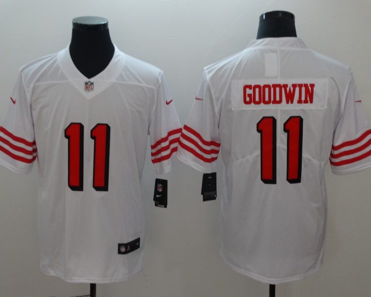 Men's San Francisco 49ers Marquise Goodwin #11 White Jersey
