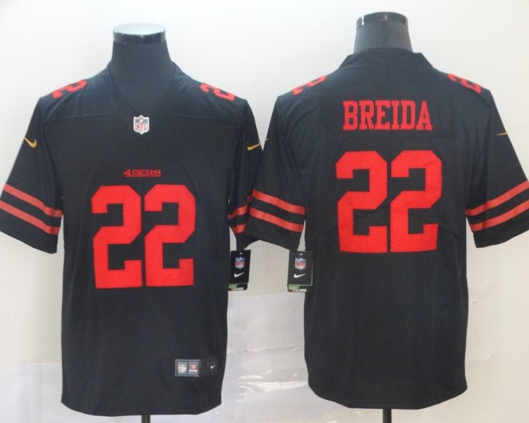 Men's San Francisco 49ers Matt Breida #22 Black Jersey