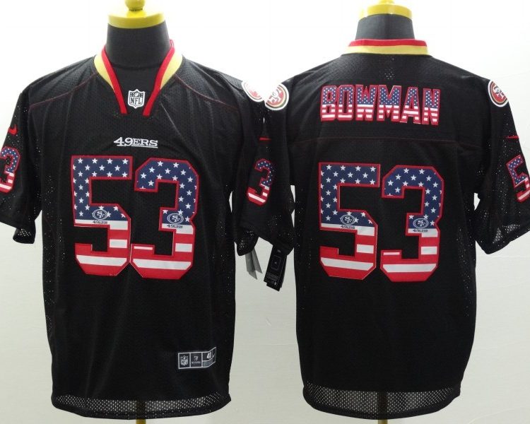 Men's San Francisco 49ers Navoro Bowman #53 Black Jersey