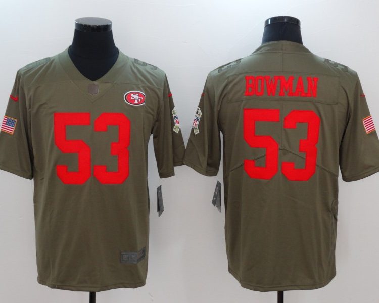 Men's San Francisco 49ers Navoro Bowman #53 Brown Jersey