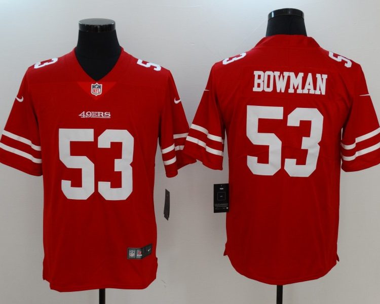 Men's San Francisco 49ers Navoro Bowman #53 Red Jersey