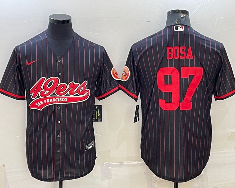 Men's San Francisco 49ers Nick Bosa #97 Black Jersey Joint Edition