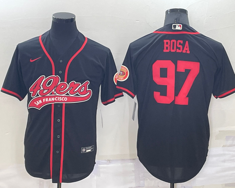 Men's San Francisco 49ers Nick Bosa #97 Black Jersey Joint Edition