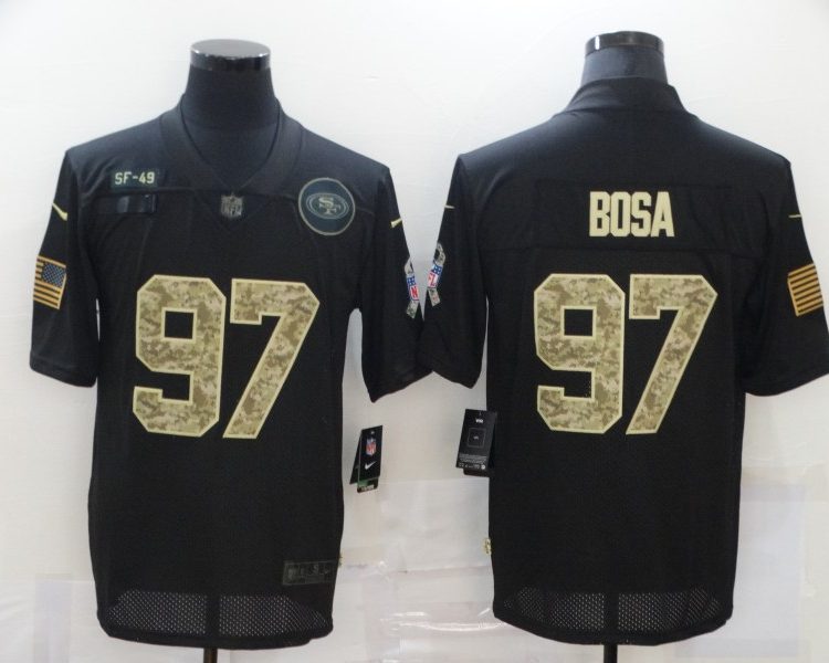 Men's San Francisco 49ers Nick Bosa #97 Black Stitched Jersey