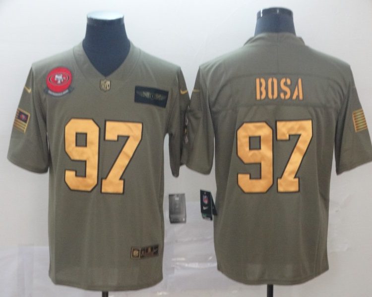 Men's San Francisco 49ers Nick Bosa #97 Brown Jersey