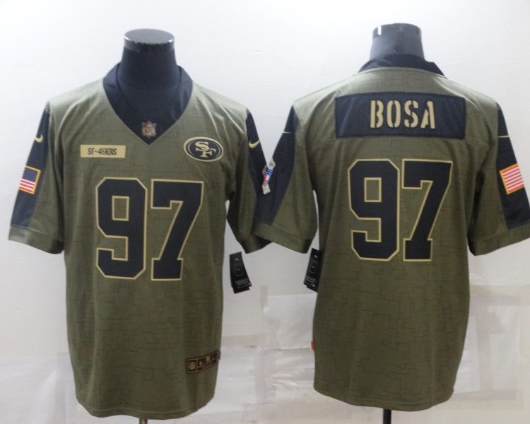 Men's San Francisco 49ers Nick Bosa #97 Brown Jersey