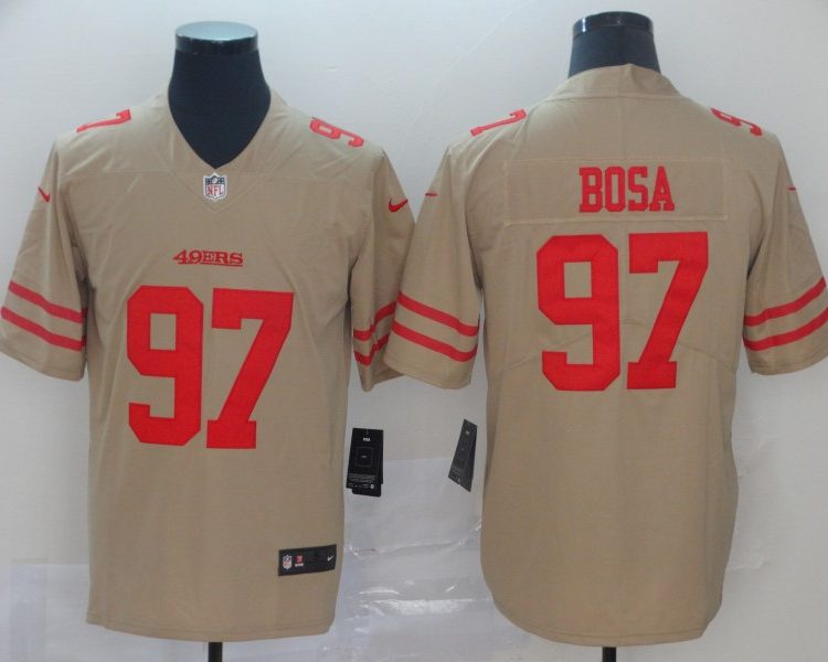 Men's San Francisco 49ers Nick Bosa #97 Gold Inverted Legend Jersey