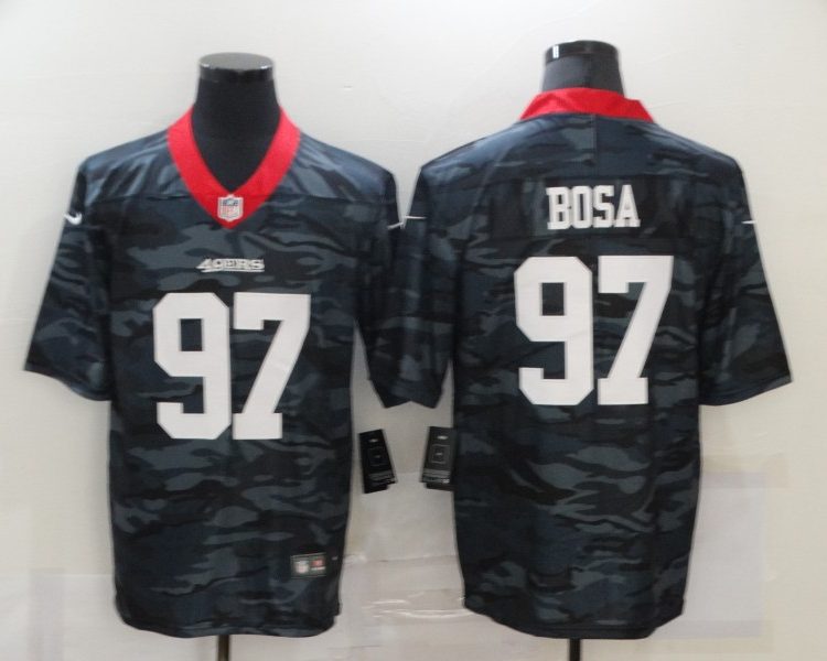 Men's San Francisco 49ers Nick Bosa #97 Gray Camouflage Jersey