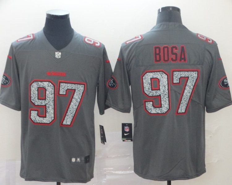 Men's San Francisco 49ers Nick Bosa #97 Gray Jersey