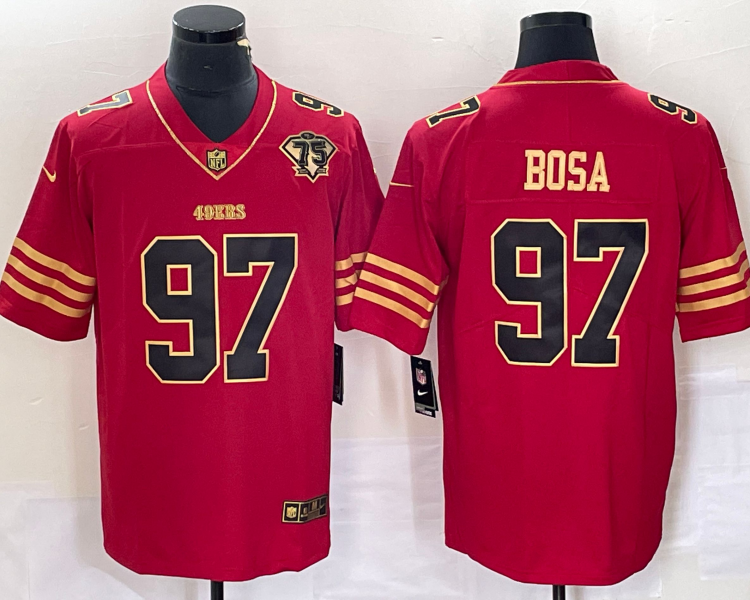 Men's San Francisco 49ers Nick Bosa #97 Scarlet Vapor F.U.S.E. Limited Jersey