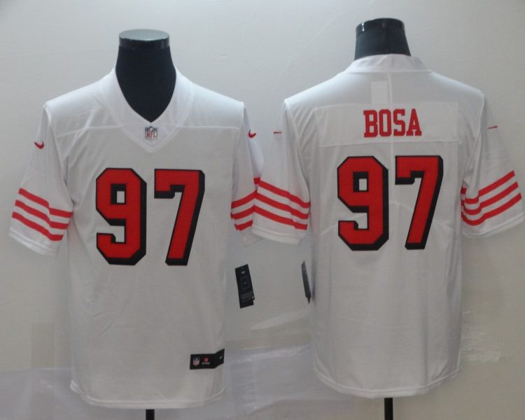 Men's San Francisco 49ers Nick Bosa #97 White Vapor Limited Jersey