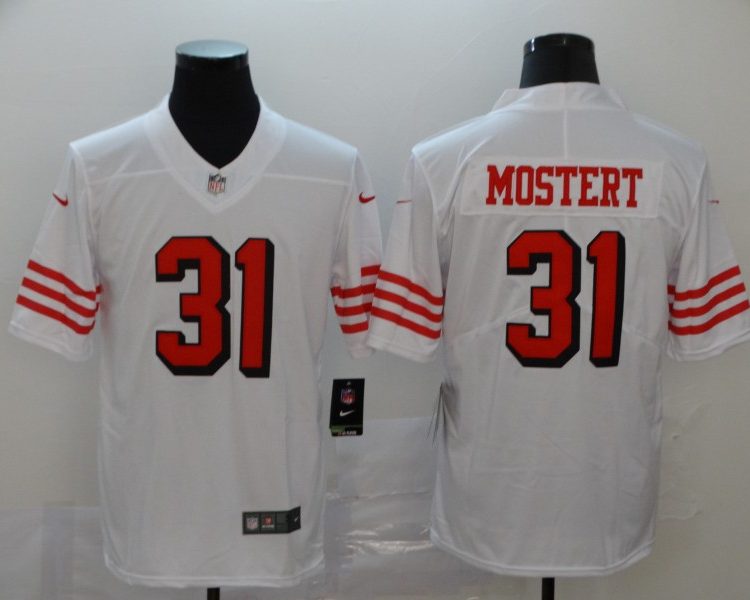 Men's San Francisco 49ers Raheem Mostert #31 White Jersey