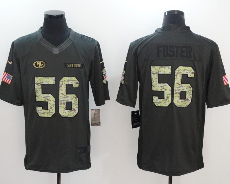 Men's San Francisco 49ers Ruben Foster #56 Army Green Jersey