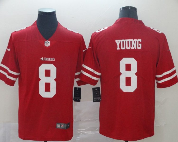 Men's San Francisco 49ers Steve Young #8 Red Jersey