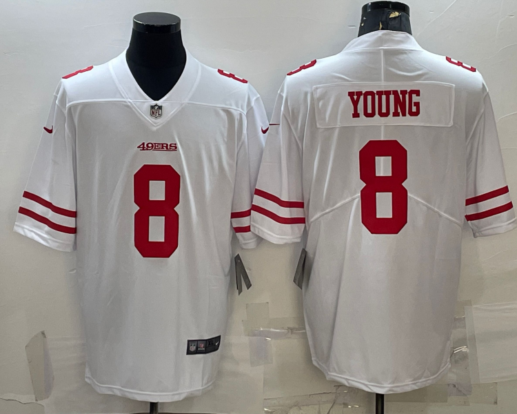 Men's San Francisco 49ers Steve Young #8 White Jersey